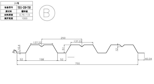 YX51-250-750開(kāi)口樓承板